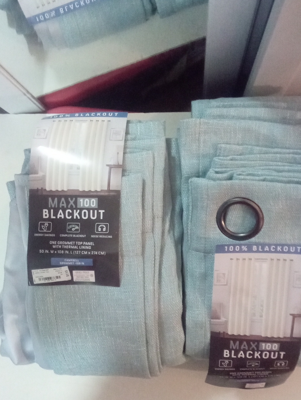 2 Campbell Max 100 Blackout Grommet Window Curtain Panel 108" NWT $230 Pair